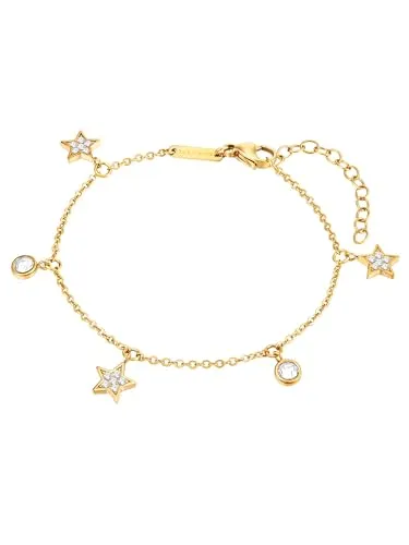 Eastside Damen Armband Edelstahl gelbgold mit Preciosa Stern-Anhänger - Elegantes Damenarmband aus gelbvergoldetem Edelstahl mit funkelndem Preciosa Stern-Anhänger, ideal für jeden Anlass und in attraktiver Schmuckbox verpackt.