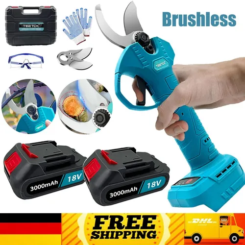 Makita Akku-Rebschere DUP361Z - Effizientes Schneiden ohne Kabelsalat - Sägen: Leistungsstarke Akku-Rebschere mit sofort öffnendem Schneidmesser und einstellbarer Messeröffnung für präzise Schnitte. Ideal für den professionellen Einsatz im Weinbau.