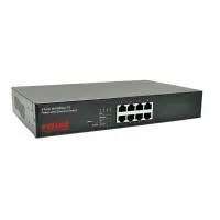 Roline 21.13.1191 Netzwerk Switch mit PoE-Funktion - Diverse S - Kompakter 8-Port Fast Ethernet Switch mit Power over Ethernet, ideal für platzsparende Desktop-Lösungen und unterstützt bis zu 15,4 W pro Port.