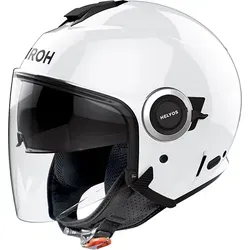 Airoh Helios Color Jethelm - Weiß - S - Motorradhelm mit hohem Komfort und Stil, integriertes Visier, Bluetooth-Ready und hypoallergenes Innenfutter für eine perfekte Passform und individuelles Design.