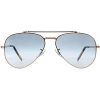 Ray-Ban RB3625 New Aviator Sonnenbrille in Roségold mit blauem Farbverlauf - Elegante Unisex Sonnenbrille mit UV400 Schutz, ideal für stilbewusste Looks. Leichte Metallrahmen und verlaufstönte Gläser bieten optimalen Tragekomfort.