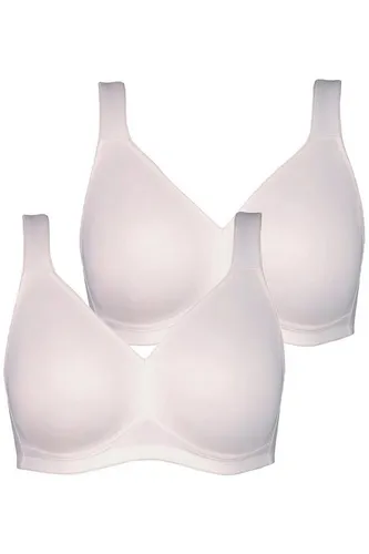 Ulla Popken Damen Mikrofaser-BH 2er Pack, Schneeweiß, Cup C von Ulla Popken