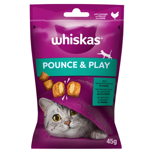 Whiskas Energie und Vitalität Leckerli für Katzen mit Hähnchen 45g
