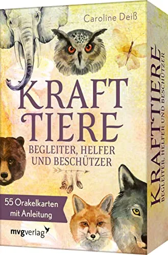 Krafttiere Orakelkarten – 55 Karten für spirituelle Begleitung - Kartenspiele mit 55 Orakelkarten, die als spirituelle Helfer im Alltag dienen und persönliche Einsichten fördern.