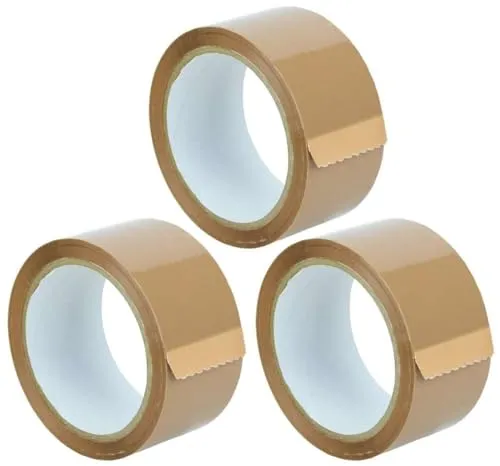 Stagetape 3 Rollen Paketklebeband 66 m x 48 mm Braun