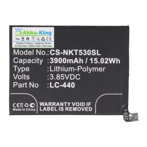 Akku kompatibel mit Nokia LC-440 - Li-Polymer 3900mAh - für 5.3, TA-1234