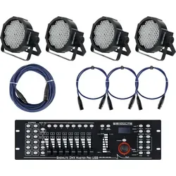 Showlite FLP-144 Scheinwerfer Set mit Master Pro USB von Showlite