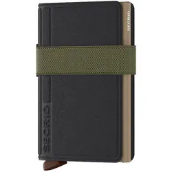 SECRID Bandwallet LIBA - Black Olive - Stylisches Portemonnaie aus wasserfestem Leder, bietet Platz für bis zu 6 Karten und schützt vor RFID-Diebstahl. Ideal für umweltbewusste Nutzer.