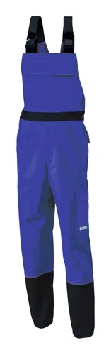 Planam Schweißerlatzhose Weld Shield - Größe 58, kornblau/schwarz - Robuste Schweißerlatzhose für optimalen Schutz bei der Arbeit, ideal für Schweißer und Handwerker.