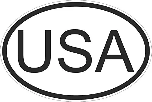 Akachafactory Aufkleber Sticker oval Land Flagge Auto, Motorrad, in den usa Platzset, usa