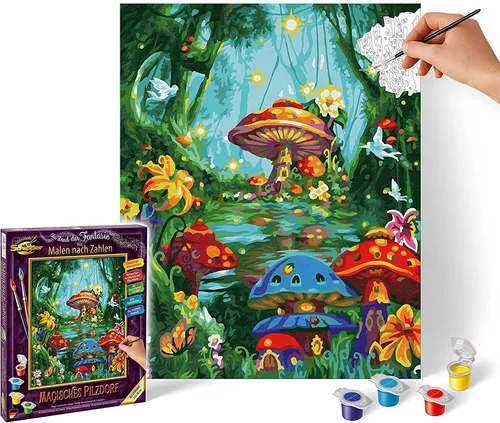 SCHIPPER - 609240867 - MALEN NACH ZAHLEN - MAGISCHES PILZDORF # NEU OVP