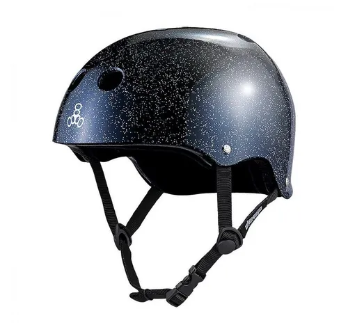 Triple 8 Allroundhelm Deep Cover XL/XXL - Stylischer Fahrradhelm in Black Glitter für optimalen Schutz und Komfort beim Radfahren. Ideal für alle, die Sicherheit und Design schätzen.