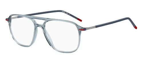 HUGO Quadratisch Azetat Brillen in Blau für Herren, Brille mit Sehstärke, optional mit Sonnenbrillen tönung oder Blaulichtfilter (Modell HG 1232)