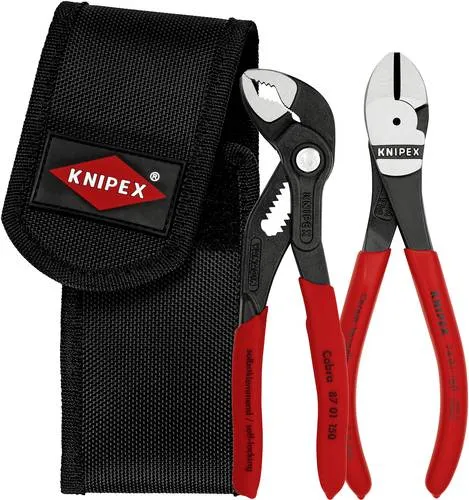 Knipex 00 20 72 V02 Werkstatt Zangen-Set 2teilig - 2-teiliges Set in strapazierfähiger Werkzeugtasche mit Klettverschluss, ideal für die Werkstatt
