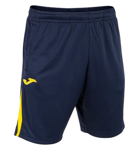 Joma Sporthose Bermuda Championship VII (100% Polyester) kurz marineblau/gelb Herren, Größe: L