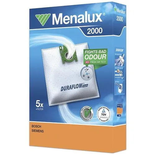 Staubsaugerbeutel Duraflow 2000 - 5 hochwertige Staubsaugerbeutel aus Synthetik mit 1 Mikrofilter, ideal für eine gründliche Reinigung. Kompatibel mit Siemens und Bosch Staubsaugern.