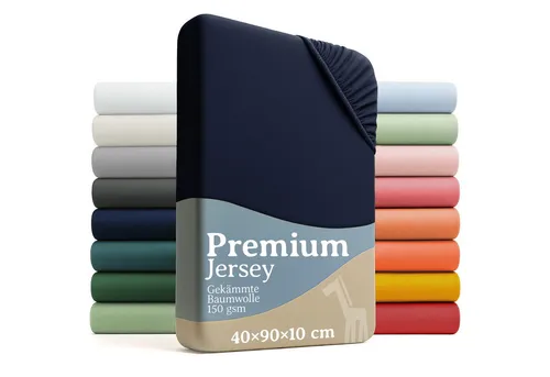 Laleni Spannbettlaken Premium für Beistellbett - Atmungsaktives Spannbetttuch, Gummizug: rundum, (2 Stück), 100% Baumwolle (150 g/m)