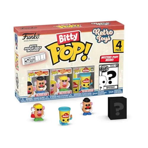 Funko Bitty Pop! Retro Toys - Mr. Potato Head 4PK​und eine Überraschungs-Mini-Figur - 0.9 Inch (2.2 cm) Sammlerstück Stapelbares Display-Regal Inklusive - Geschenkidee Party-Tüten-Strumpf
