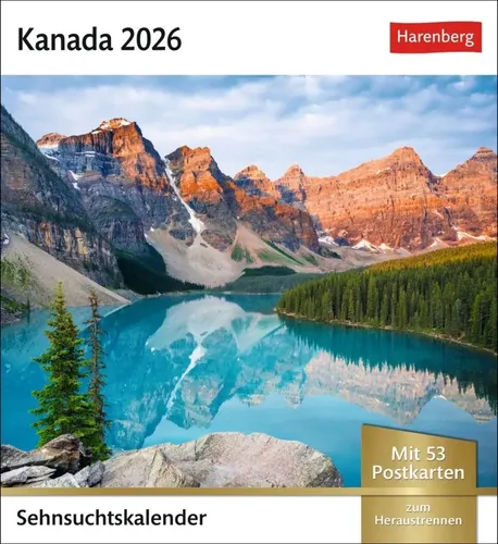 Kanada Sehnsuchtskalender 2026 - Wochenkalender mit 53 Postkarten | Kalender