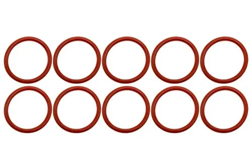 10x O-Ring 34,9x4,2mm kompatibel für DeLonghi Brühgruppen Brüheinheiten ECAM ESAM ETAM EAM EPAM Rot Silikon Dichtung Innen 34,9mm Außen 43,3mm