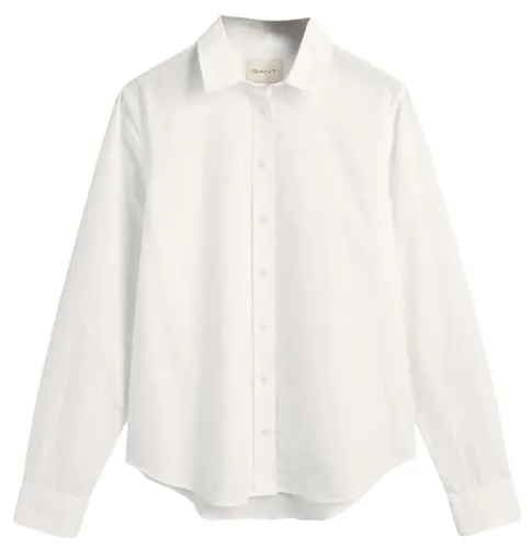 GANT Damen REG POPLIN Shirt, White, 40 von GANT