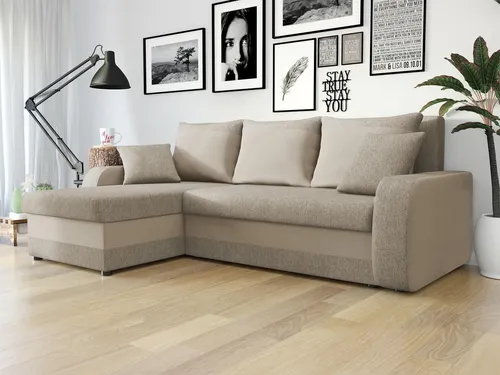 MIRJAN24 Ecksofa Kris Lux mit Schlaffunktion - Ecksofa Kris Lux in L-Form, 238 cm lang, mit zwei Bettkästen und Kissen-Set. Ideal für gemütliche Abende und als Schlafgelegenheit für Gäste.