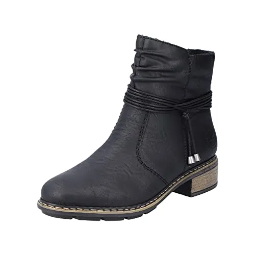 Rieker Winterstiefelette mit Zierkordel und slouchy Schaft - Wanderschuhe, maximaler Komfort und stylisches Design mit flexibler Passform und warmem Futter für kalte Tage.