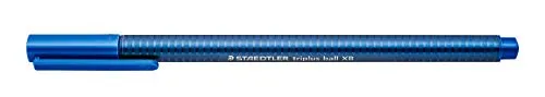 STAEDTLER 437 XB-3 VE Kugelschreiber triplus ball (ergonomischer Dreikantschaft, Linienbreite XB, Farbe blau, wischfest, Kartonetui mit 10 Kugelschreibern)