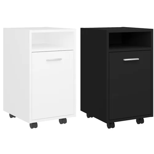 vidaXL Beistellschrank mit Rollen - Praktischer Rollcontainer für das Büro - Büro-Aktenschrank mit Rollen, bietet viel Stauraum und ist dank der feststellbaren Lenkrollen mobil und stabil. Ideal für ein modernes und organisiertes Arbeitsumfeld.