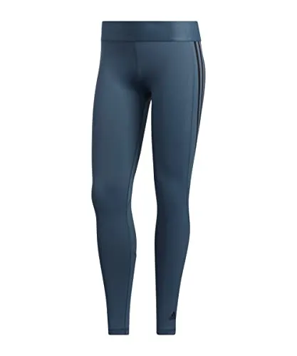 adidas Damen Tights Alphaskin 3-Stripes Long Tights, Legacy Blue, S, GC8185