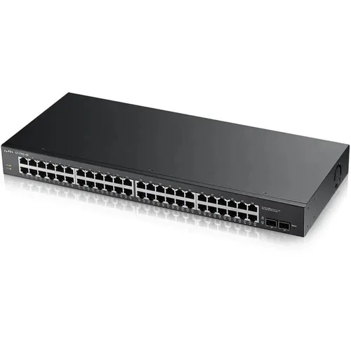 Zyxel GS1900-48 - 50-Port Gigabit Switch, 48x 1G + 2x SFP, rackmontierbar und webmanaged für optimale Netzwerkverwaltung
