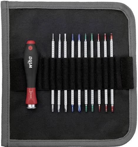 Schraubendreher mit Wechselklingen Set SYSTEM 4 12-tlg. - Schraubendreher-Sets mit ergonomischen Griffen und variabler Klingenlänge für präzises Arbeiten, ideal für Elektronik und Mechanik.