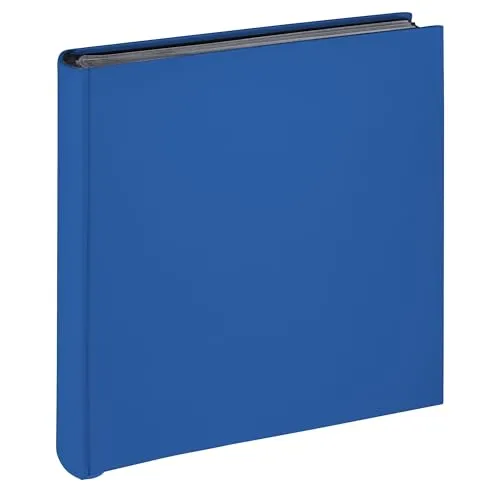 Walther Design Fotoalbum Fun Royalblau, 30x30 cm - Buchgebunden - Fotoalbum in Royalblau mit 100 schwarzen Seiten und CD-Archiv, ideal für kreative Gestaltung und persönlichen Erinnerungen.