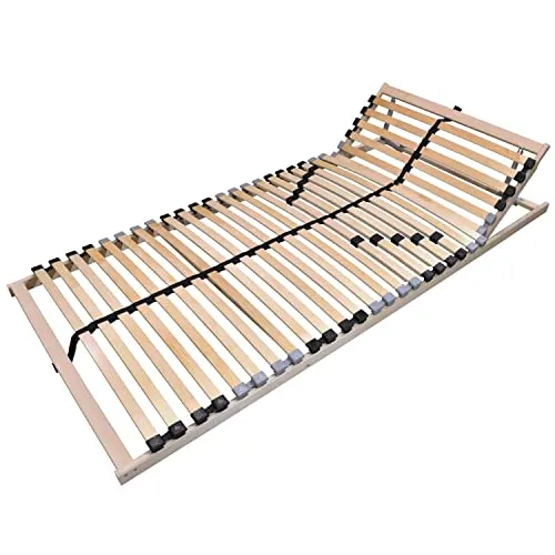 Coemo 7 Zonen Lattenrost 100x200 cm Kopfteil manuell verstellbar Mittelgurt Härtegradeinstellung