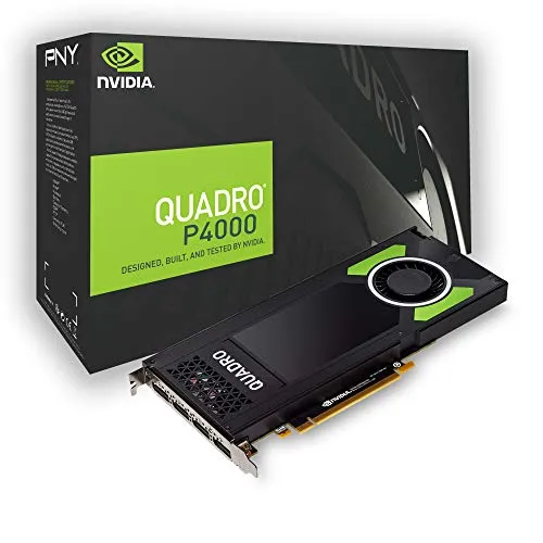 PNY VCQP4000-PB Nvidia Quadro P4000 Grafikkarte - 8GB GDDR5, leistungsstark für professionelle Grafik- und CAD-Anwendungen