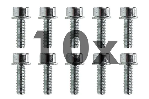 Würth Fahrradrahmen 10 Stück WÜRTH Kombi Innensechskant Schraube M5x0.8x18 DIN912-SB 8.8