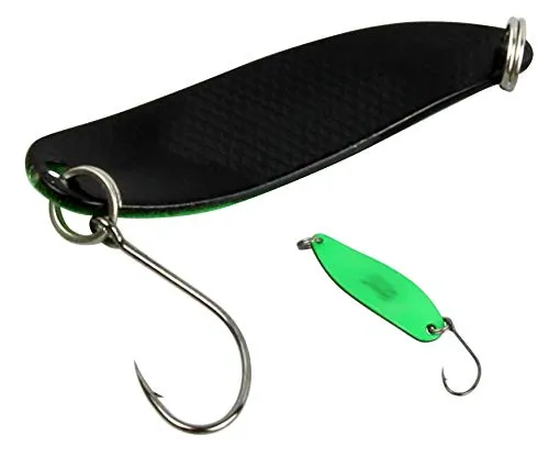 FTM Spoon Hammer 3,3cm 2,4g - Forellenblinker, Farbe:schwarz/UV grün