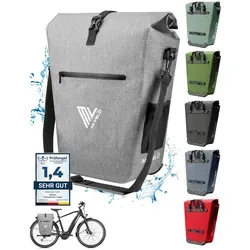 MIVELO Fahrradtasche Gepäckträgertasche grau