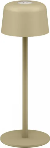 Goobay LED-Tischleuchte S, kabellose Akku Tischlampe, 14 LEDs, dimmbar, 150 lm, 3000 K, IP44, 25cm - Farbe: beige
