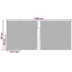 vidaXL Balkonsichtschutz mit Ösen Anthrazit – Sichtschutz für Außenbereiche - Der stabile Balkonsichtschutz aus Poly-Rattan bietet zuverlässigen Schutz und Privatsphäre auf Balkonen und Terrassen. Wetter- und UV-beständig, mit einfacher Installation dank Ösen. Ideal für jeden Outdoor-Stil.