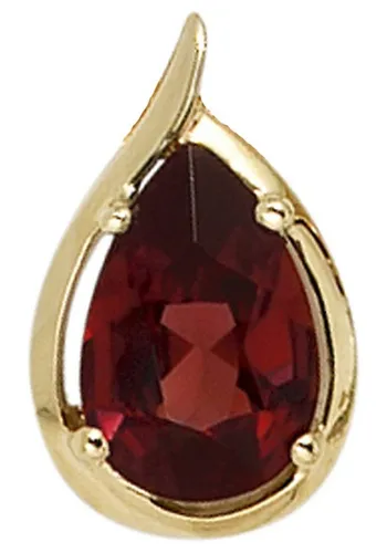 JOBO Kettenanhänger Tropfen aus 585 Gold mit Granat von JOBO