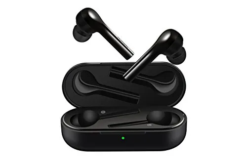 Huawei FreeBuds Wireless Earphones, schwarz - Kabellose In-Ear Bluetooth-Kopfhörer mit bis zu 10 Stunden Spielzeit und IP54 Schutz gegen Wasser und Schweiß – ideal für aktives Hören.