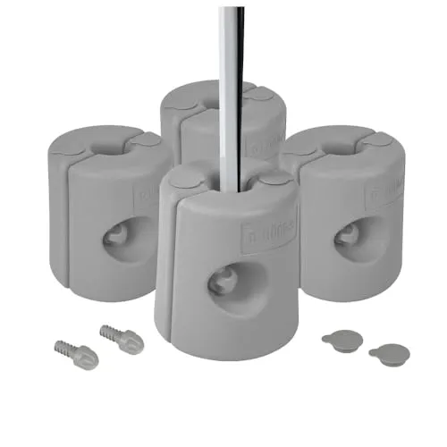 Dönges Pavillon Standfüße 4er-Set Grau - Befüllbare Gewichte für sicheren Halt - Robuster Kunststoff I Wetterfest - Ideal für Zelte, Pavillons & Outdoor-Events