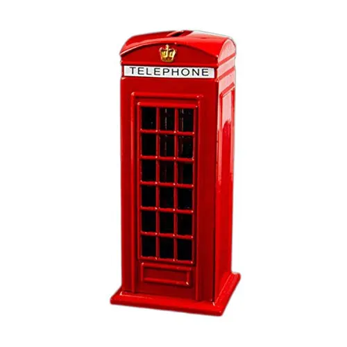 Produktbild Große Telefonzelle Spardose Münze Druckguss Sparschwein London Souvenirs Rote Telefonzelle Spardose aus Druckguss Metall