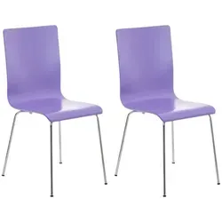 CLP 2er-Set Wartezimmerstuhl PEPE lila - Bürostühle - Ergonomisch geformte Sitzfläche für maximalen Komfort, ideal für Wartezimmer und Veranstaltungen. Stilvolles Design in lila, leicht zu reinigen und belastbar bis 120 kg.