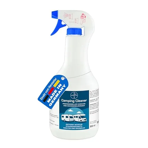 HERRLAN® Caravan- & Wohnmobilreiniger Konzentrat 500 ml für Außen & Innen | Profireiniger für Caravan, Wohnwagen, Camper & Reisemobil – kraftvoll gegen Insektenreste, Straßenschmutz & Umweltschmutz.