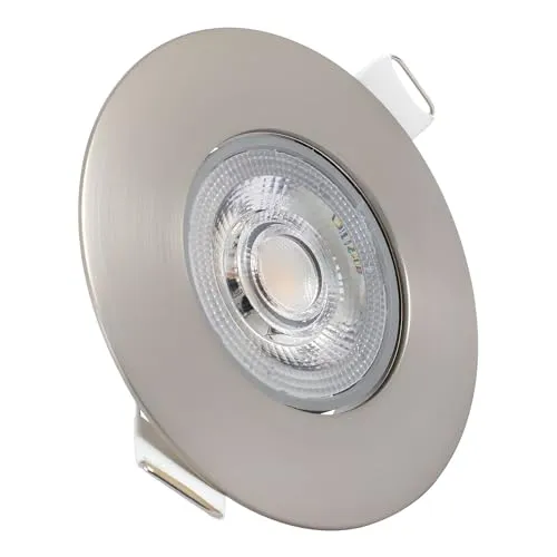 LUXi 6er Pack LED Einbaustrahler 5W - Ultra flach & dimmbar - Strahler mit nur 35mm Einbautiefe, 3-Stufen Dimmfunktion und 390 Lumen Lichtleistung - ideal für moderne Deckeninstallationen.
