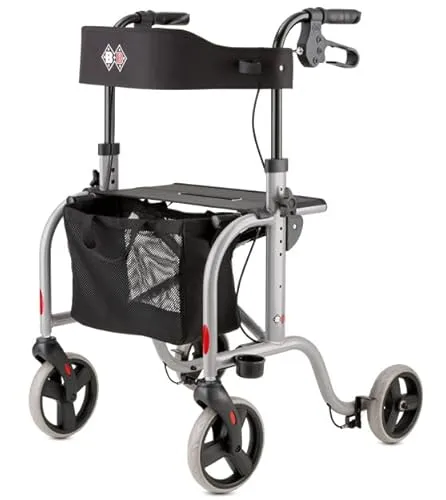 Bischoff & Bischoff RL-Smart ST Rollator – Faltbarer Leichtgewicht-Rollator für drinnen und draußen