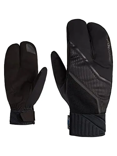 Ziener Herren UZOMIOS Langlauf/Nordic/Crosscountry-Handschuhe | extra warm, Wolle, Lobster, Black, 7,5