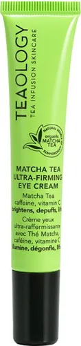 Teaology Matcha Tea Ultra-Firming Eye Cream - Straffende Augencreme 15 ml - Tagespflege für die Augenpartie, bekämpft Schwellungen und dunkle Ringe, glättet feine Linien für ein frisches, jugendliches Aussehen.